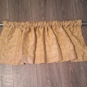 Elegant Gold Ruffled Curtain Panel